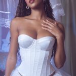 Full-Length Lace-Up Corset Top in White - Image 7