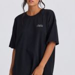 Oversized Short-Sleeve T-Shirt in Black - Image 2