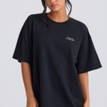 Oversized Short-Sleeve T-Shirt in Black - Image 4