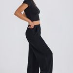 Petite Straight-Leg Joggers in Black - Image 3