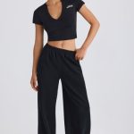 Petite Straight-Leg Joggers in Black - Image 6