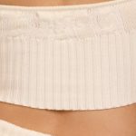 Cable-Knit Halterneck Crop Top in Cream - Image 5
