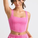 Corset Crop Top in Hot Pink - Image 6