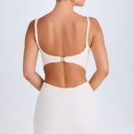 Ruffle-Appliqu?? Cut-Out Mini Dress in White - Image 2