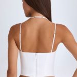 Halterneck Corset Top in White - Image 4