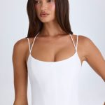 Halterneck Corset Top in White - Image 6
