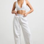 Petite High-Waist Straight-Leg Joggers in Grey Marl - Image 4