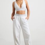 Petite High-Waist Straight-Leg Joggers in Grey Marl - Image 5