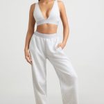 Petite High-Waist Straight-Leg Joggers in Grey Marl - Image 7