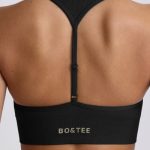 Super Sculpt Seamless T-Back Sports Bra in Black - Image 5