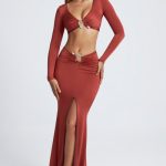 Hardware Detail Crop Top in Auburn Brown - Image 6