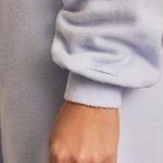 Brushed Jersey Hooded Cropped Shrug in Soft Blue - Image 4