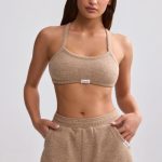 Terry Towelling Shorts in Mocha Brown