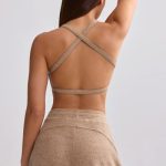 Terry Towelling Shorts in Mocha Brown - Image 2
