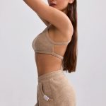 Terry Towelling Shorts in Mocha Brown - Image 3