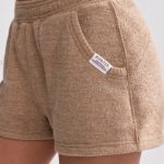 Terry Towelling Shorts in Mocha Brown - Image 4