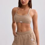 Terry Towelling Shorts in Mocha Brown - Image 5