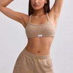 Terry Towelling Shorts in Mocha Brown - Image 6