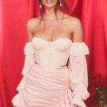 Satin Frill Mini Skirt in Blush - Image 7