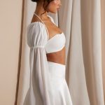Panelled Flare Mini Skirt in White - Image 9