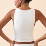 Modal Boat-Neck Tank Top in White - Image 2