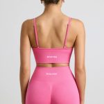 V-Neck Define Luxe Sports Bra in Hot Pink - Image 2