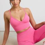 V-Neck Define Luxe Sports Bra in Hot Pink - Image 8