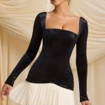 Layered Pleated Corset Mini Dress in Black