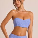 Embellished Strapless Corset Top in Powder Blue - Image 6