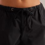 Wide Leg Cargo Trousers in Black - Image 4