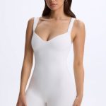 Sweetheart-Neck Unitard in White - Image 5