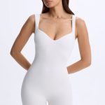 Sweetheart-Neck Unitard in White - Image 6