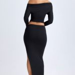 Modal Low-Rise Maxi Skirt in Black - Image 2