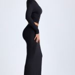 Modal Low-Rise Maxi Skirt in Black - Image 7