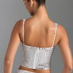 Embellished Square-Neck Top in White - Image 2