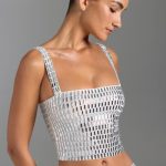 Embellished Square-Neck Top in White - Image 6