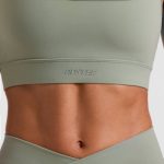 Halterneck Crop Top in Bamboo Green - Image 5