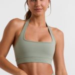 Halterneck Crop Top in Bamboo Green - Image 6