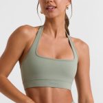 Halterneck Crop Top in Bamboo Green - Image 7
