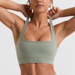Halterneck Crop Top in Bamboo Green - Image 8