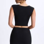 Mid-Rise Micro Mini Skirt in Black - Image 2