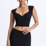 Mid-Rise Micro Mini Skirt in Black - Image 4