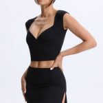 Mid-Rise Micro Mini Skirt in Black - Image 6