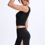 Mid-Rise Micro Mini Skirt in Black - Image 7