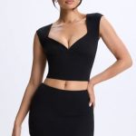 Mid-Rise Micro Mini Skirt in Black - Image 9