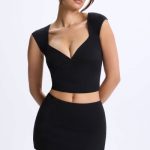Mid-Rise Micro Mini Skirt in Black - Image 10