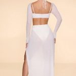 Embellished Cowl Neck Maxi Dress in Ivory - Image 2