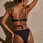 Hardware-Detail Full Bikini Bottoms in Black - Image 2
