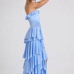 Tiered Corset Gown in Sky Blue - Image 7