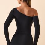 Modal Off-Shoulder Bodysuit in Black - Image 2